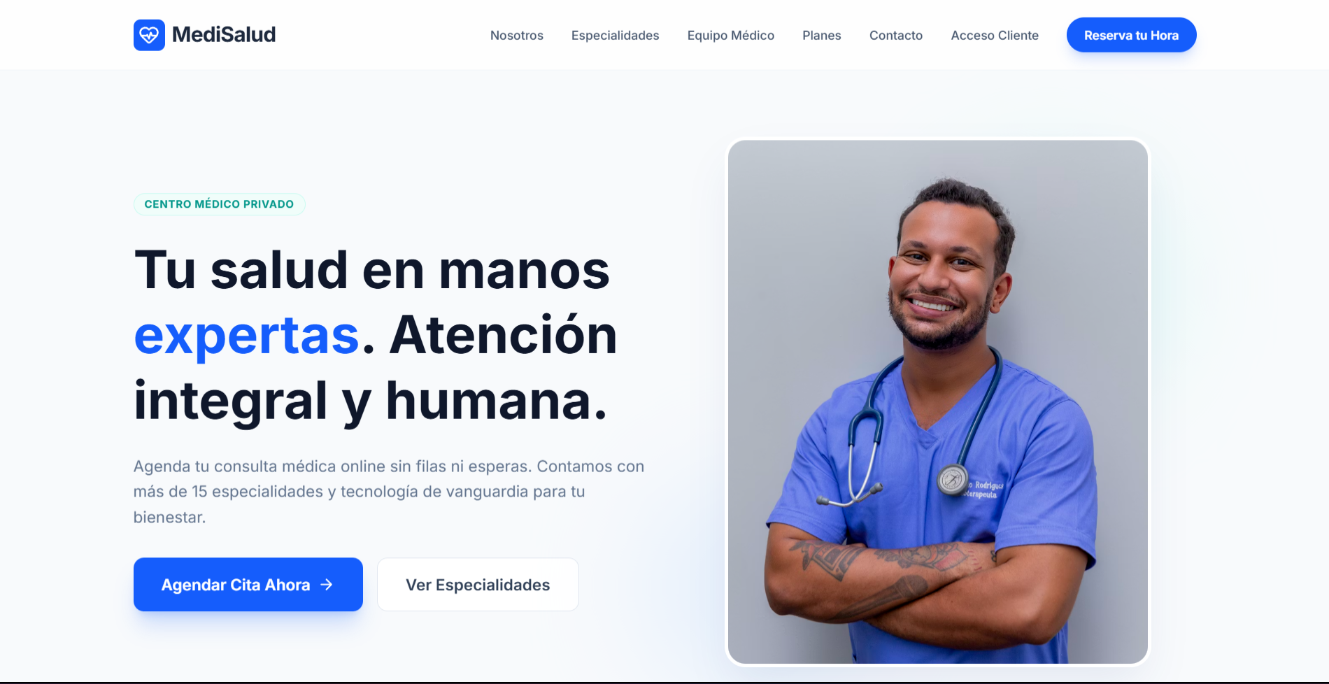 Demo de sitio web para clínica